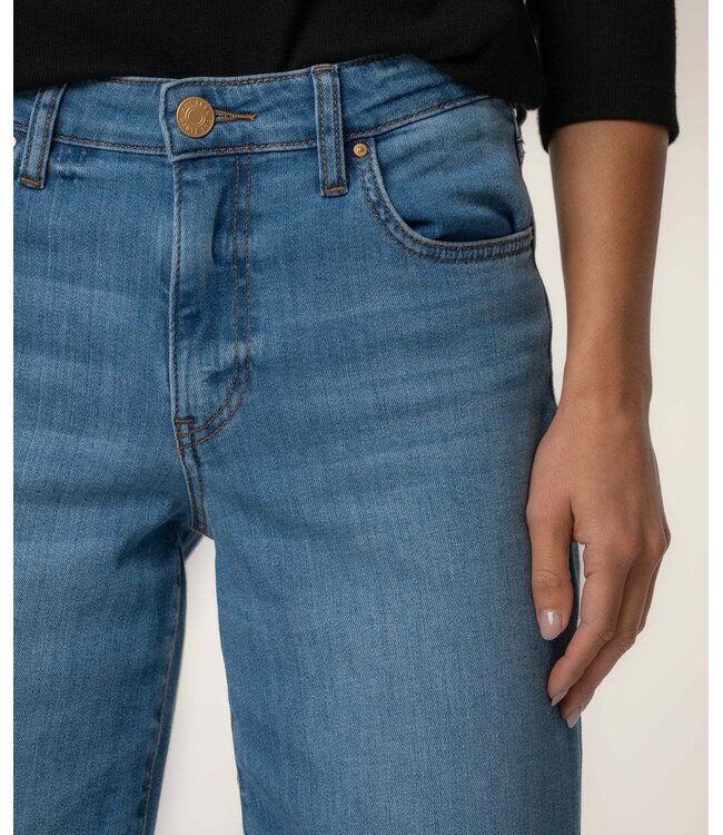 KUT FROM THE KLOTH Charlotte High Rise Wide Leg with Raw Hem