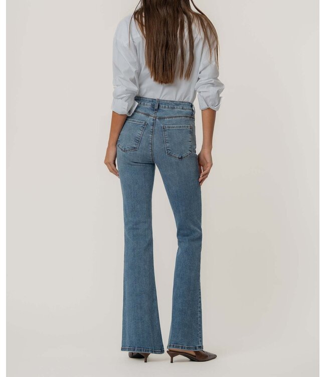 KUT FROM THE KLOTH Ana High Rise Fab Ab Flare-Baby Dn All Over