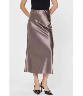 Eileen Elasticated Waist Midi Length Bias Skirt