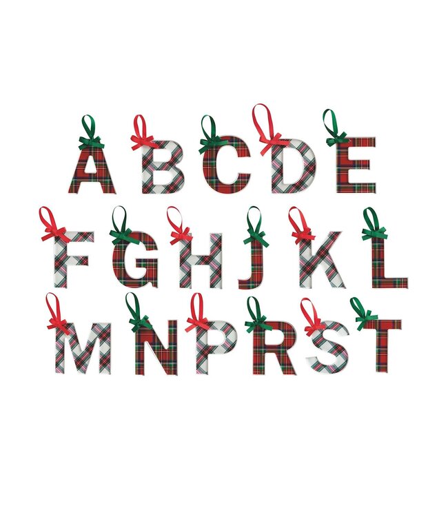 Tartan Letter Ornaments