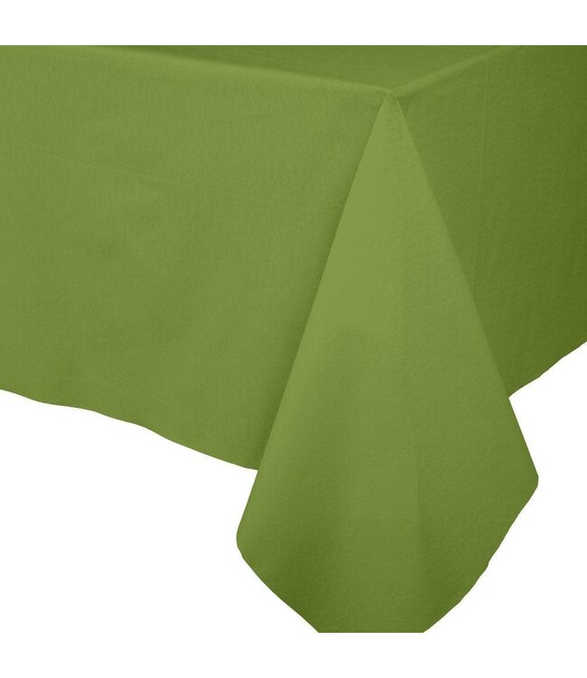 Paper Linen Solid Table Cover in Leaf Green