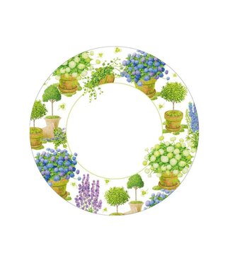 Potted Hydrangeas Paper Salad & Dessert Plates
