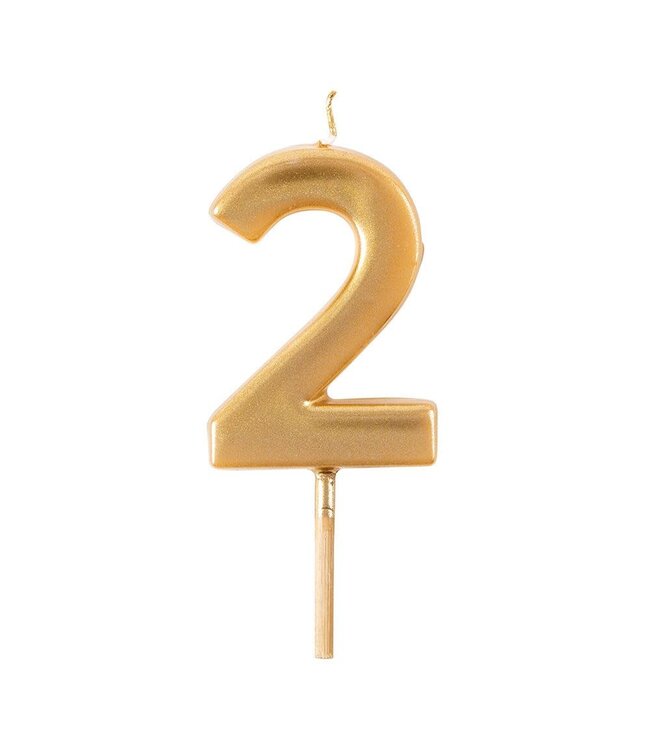 Number Birthday Candle Gold