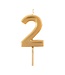 Number Birthday Candle Gold