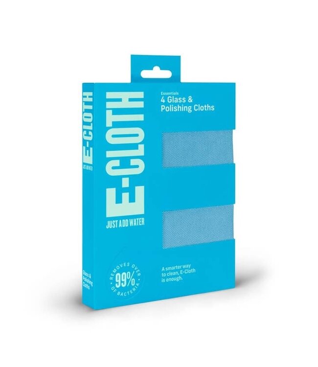 Glass & Polishing Cleaning Cloths - 4 Pack - Assorted Colors