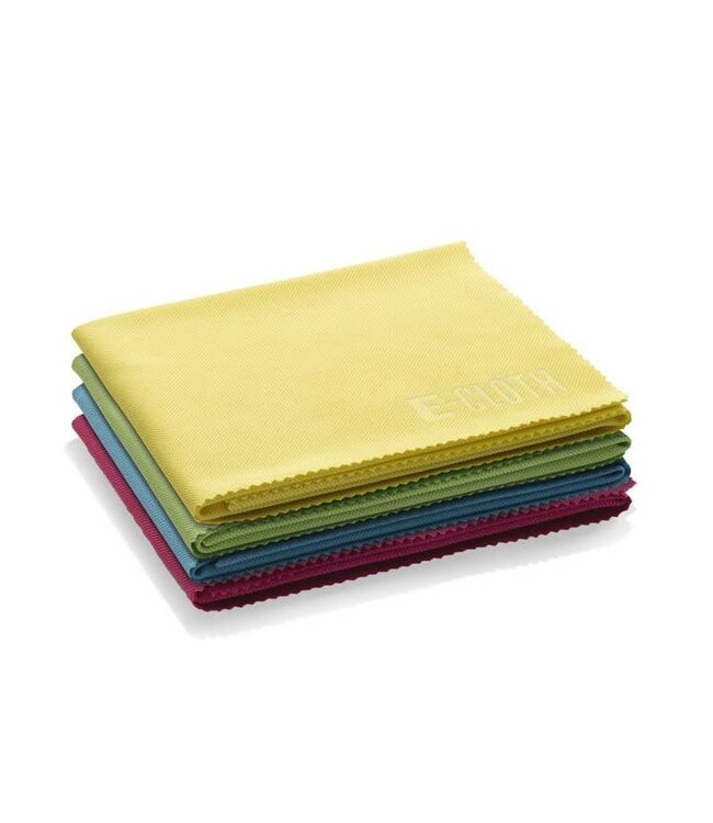 Glass & Polishing Cleaning Cloths - 4 Pack - Assorted Colors