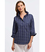 Tammy Geo Circles ¾ Sleeve Popover Shirt
