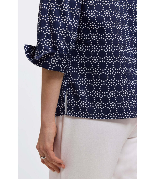 Tammy Geo Circles ¾ Sleeve Popover Shirt