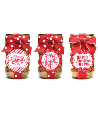 Cookie Pint Jar Valentine 3 - Sold Individually
