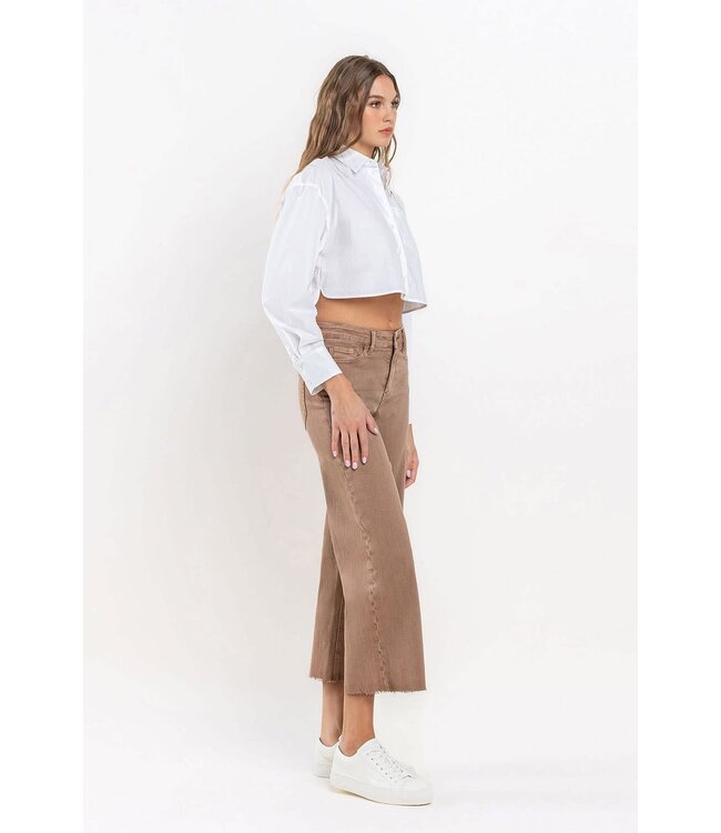 Stella High Rise Crop Wide Leg Jeans