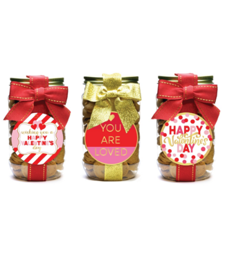 Cookie Pint Jar Valentine 4 - Sold Individually