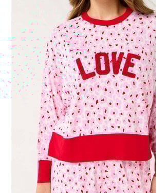 Jessy Floral “Love” Ultra-Soft Jersey Knit Pj Set