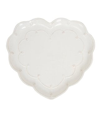 JULISKA Berry & Thread 15" Heart Platter ­ Whitewash