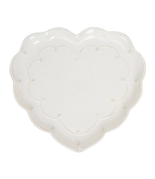 JULISKA Berry & Thread 15" Heart Platter ­ Whitewash