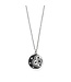 BRIGHTON Flora Flower Necklace Sliver-Black