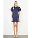 Madison Puff Sleeve Button Up Suede Dress