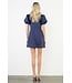 Madison Puff Sleeve Button Up Suede Dress