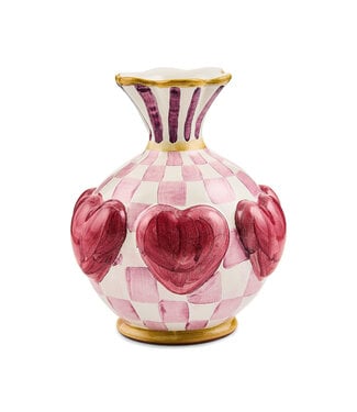 MACKENZIE CHILDS Mackenzie Childs Collectors Series Heart Vase