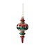 Red Gold & Green Glass Finial Ornaments - Sold Individually
