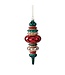 Red Gold & Green Glass Finial Ornaments - Sold Individually