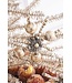 7" Champagne Vintage Snowflake Ornament with Tinsel