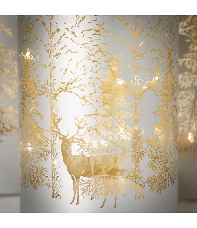 Winter Scene Lighted Cylinder Set of 3