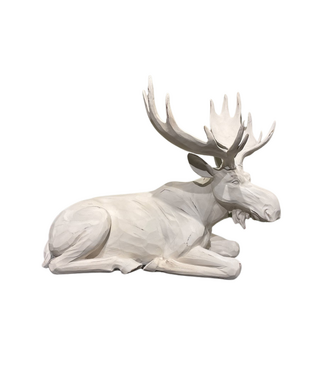 Sitting Moose White