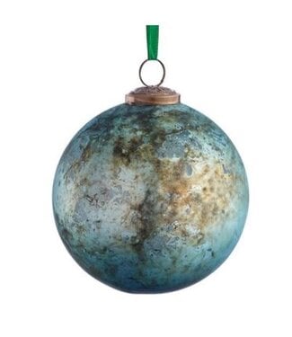 Glass Ball Ornament - Antique Blue