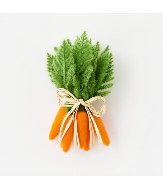 8" Flocked Orange Carrots