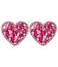 Colorful Mosaic Heart-Shaped Earrings