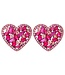 Colorful Mosaic Heart-Shaped Earrings