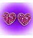 Colorful Mosaic Heart-Shaped Earrings
