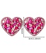 Colorful Mosaic Heart-Shaped Earrings