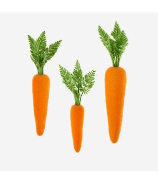 Flocked Orange Carrot - Sold Individually