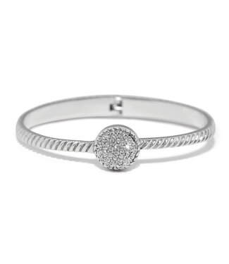 BRIGHTON Illumina Celeste Dome Hinged Bangle Silver