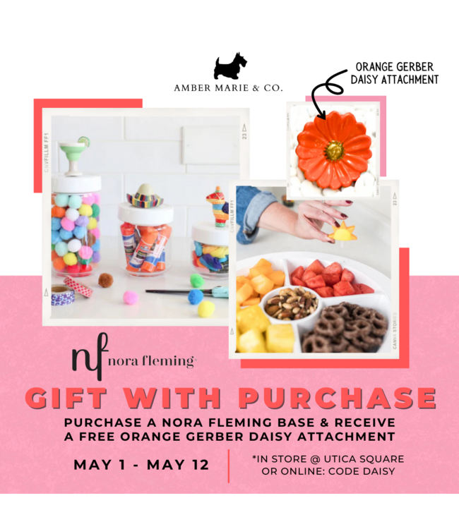 NORA FLEMING Orange Gerber Daisy