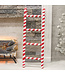 Distressed Paper Mache Candy Cane Stripe Ladder