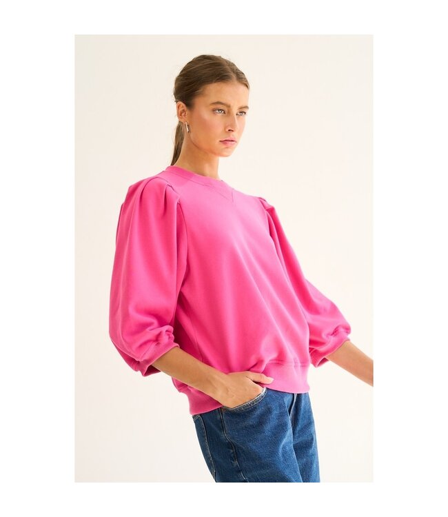 Amy Premium French Terry Puff Sleeve Pullover