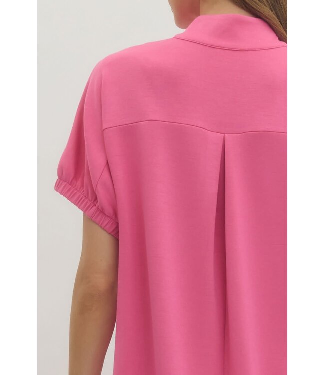 Avery Solid Short Sleeve Midi Dress