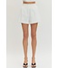 Hannah Solid Elastic Waist Shorts