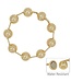 14mm Gold Beaded with Gold Magnetic Closure 7.5" Bracelet