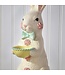 18" Resin Sugared Bunny on Pedestal