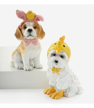 Dog Figurine w/ Easter Costume