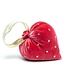 HOT SKWASH Small Crystal Silk Velvet Heart With Ribbon