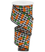 2.5"X10yd Carrots On Gingham Check Ribbon