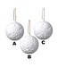 4” Snowflake Ball Ornament White
