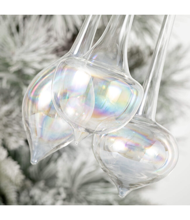 Long Clear Finial Ornament