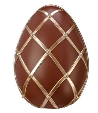 16.25" Resin Lattice Chocolate Egg
