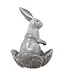 Stoneware Rabbit with Flower Shaped Bowl