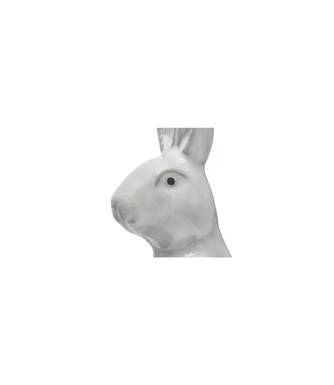 Stoneware Rabbit with Embossed Planter